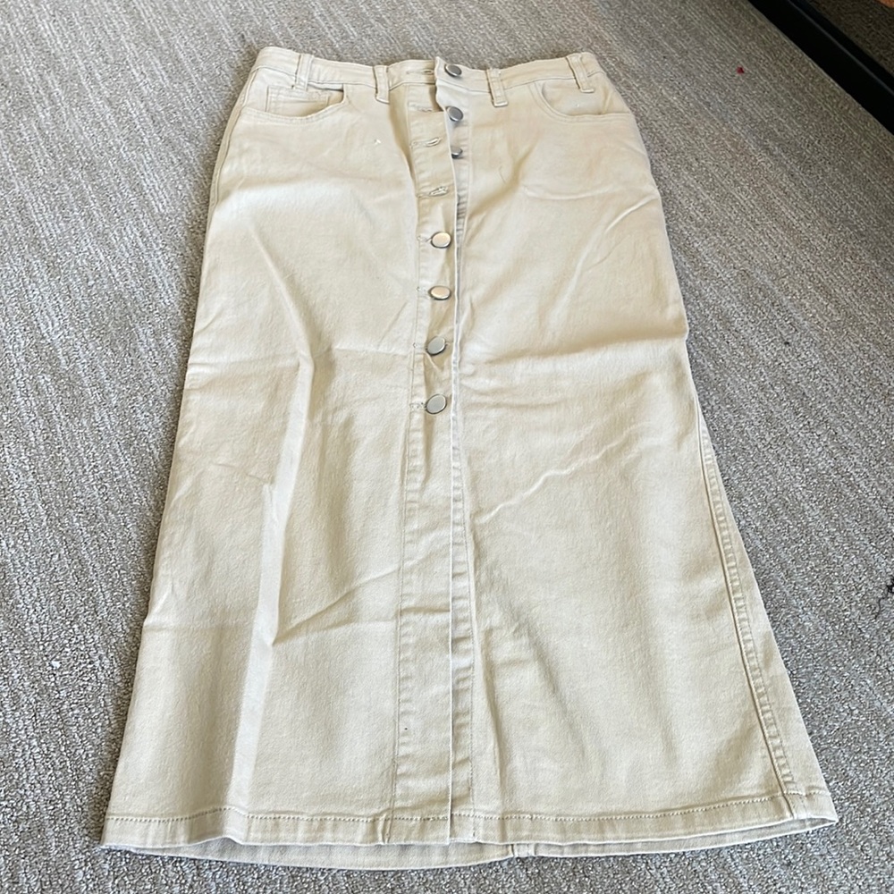 Kaki Maxi Skirt